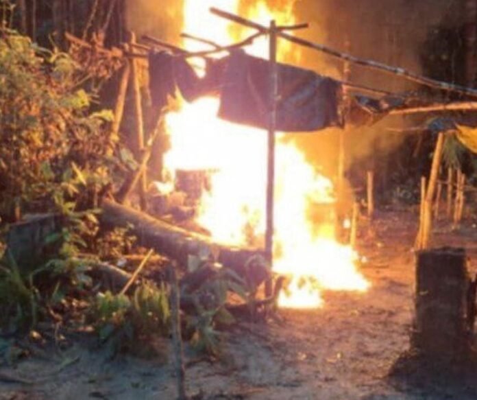 La Fuerza Armada de Venezuela desmantela un campamento usado para la minería ilegal La Fuerza Armada de Venezuela desmantela un campamento usado para la minería ilegal